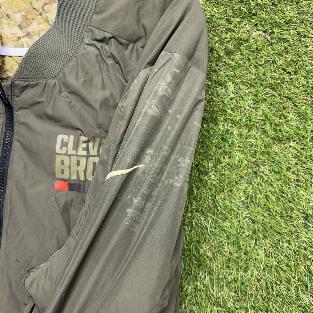 Nike Cleveland Browns Salute To Service Jacket Mens XL OnField Reversible Puffer